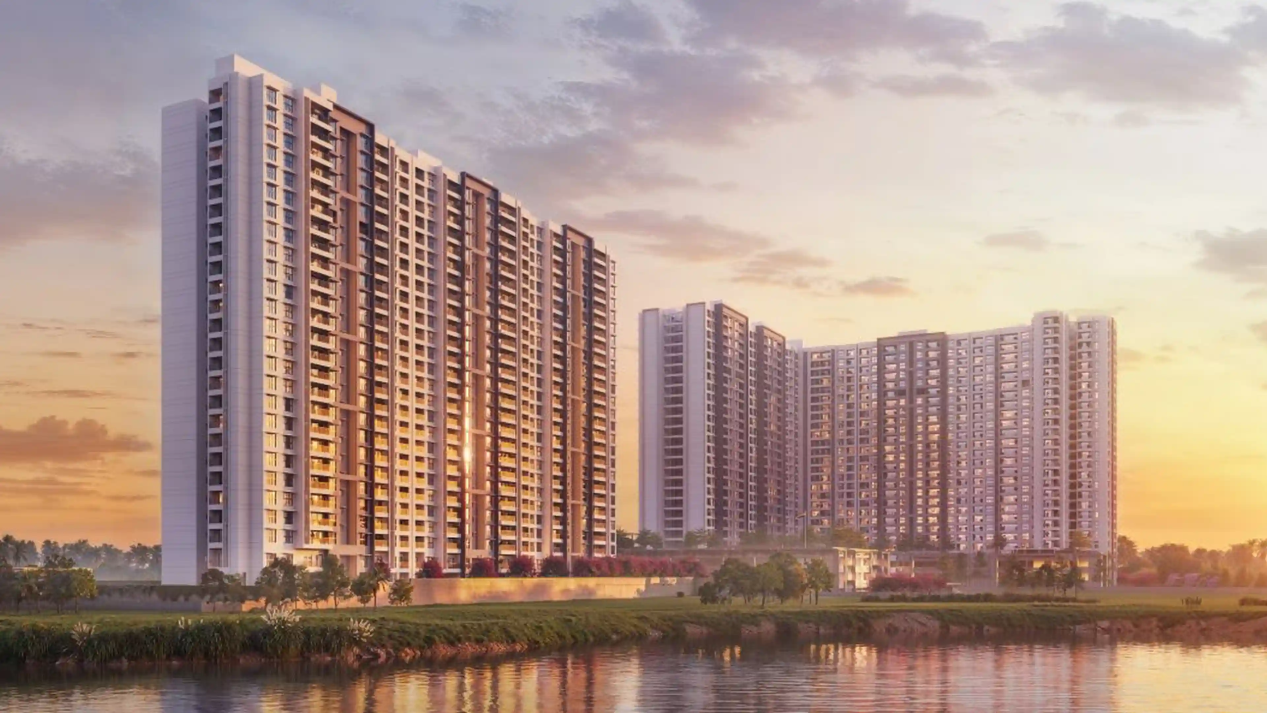 Luxury lakeside apartments by Godrej Properties in Bangalore